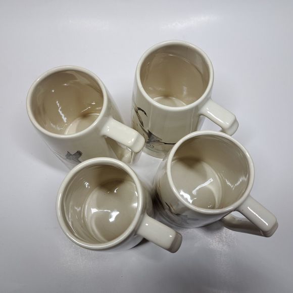 HYALYN Pottery Mugs Game Birds Canadian Geese Mallard Ducks Beer Steins Vintage - Picture 9 of 9